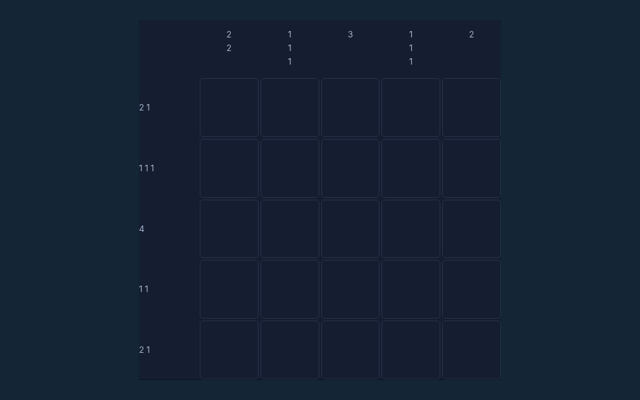 Nonogram game board