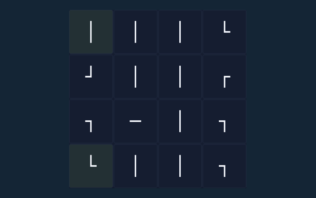Pipe Puzzle game board